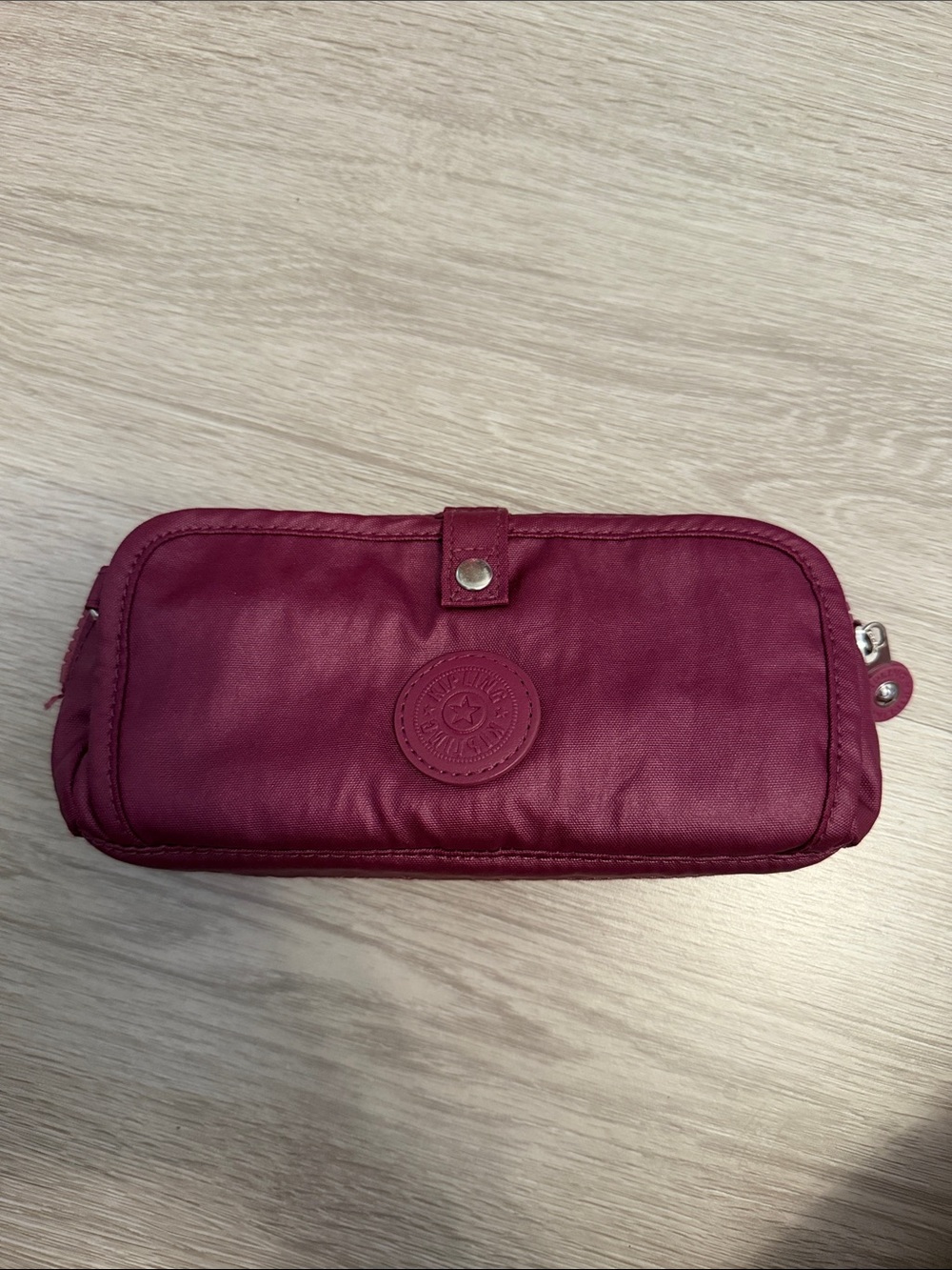 Kipling Berry Pink Dual-Zip Pencil Pouch